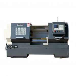 CK6150B CNC lathe with Φ500mm swing over bed, integral bed legs, and 4-station electric turret.